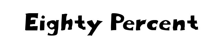 Eighty Percent font preview