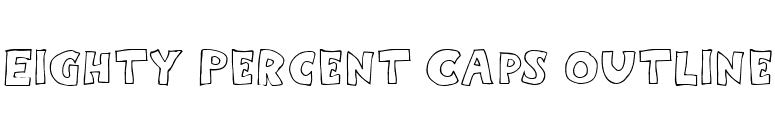 Eighty Percent Caps Outline font preview