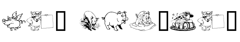 Ein Schwein font preview