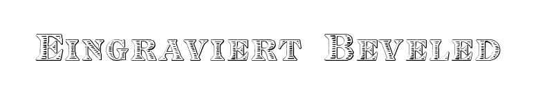 Eingraviert Beveled font preview