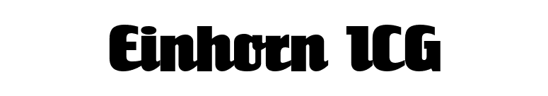 Einhorn ICG font preview