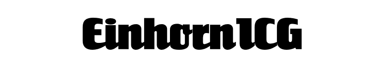 EinhornICG font preview