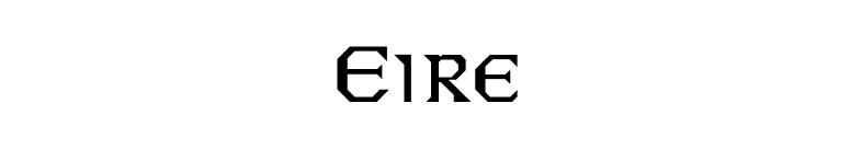 Eire font preview