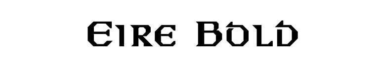 Eire Bold font preview