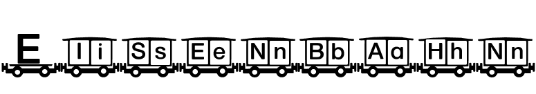 Eisenbahn font preview