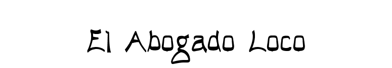 El Abogado Loco font preview