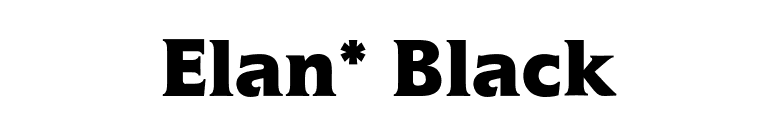 Elan* Black font preview