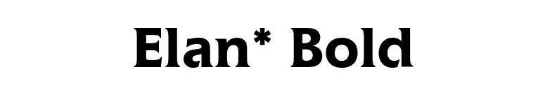 Elan* Bold font preview