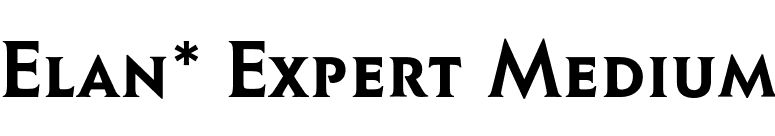 Elan* Expert Medium font preview