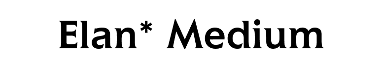 Elan* Medium font preview