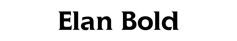 Elan Bold font preview