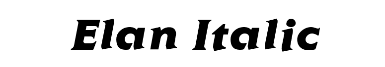 Elan Italic font preview