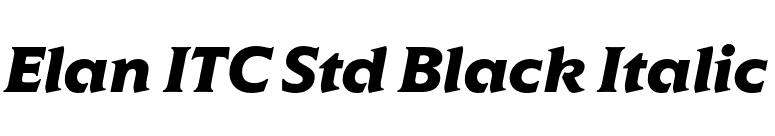 Elan ITC Std Black Italic font preview