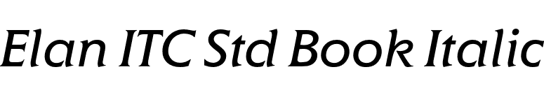 Elan ITC Std Book Italic font preview