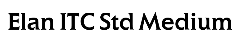 Elan ITC Std Medium font preview