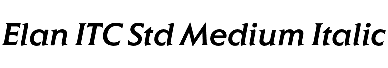 Elan ITC Std Medium Italic font preview