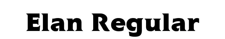 Elan Regular font preview