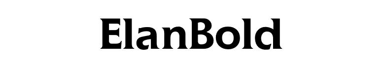 ElanBold font preview