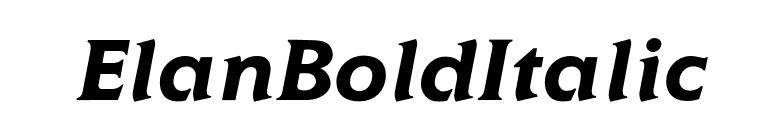 ElanBoldItalic font preview