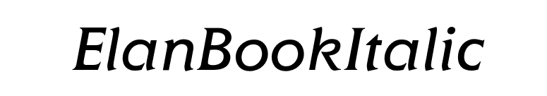 ElanBookItalic font preview