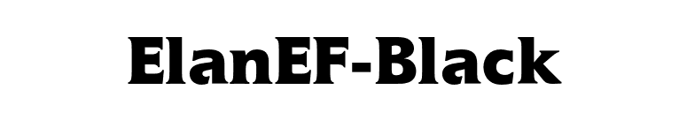 ElanEF-Black font preview