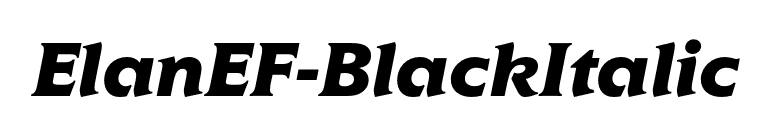 ElanEF-BlackItalic font preview