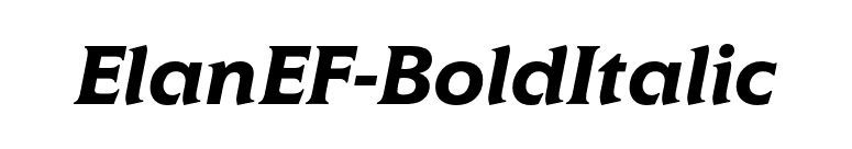 ElanEF-BoldItalic font preview