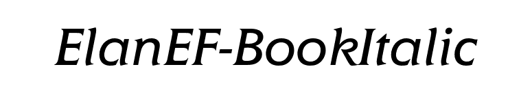 ElanEF-BookItalic font preview