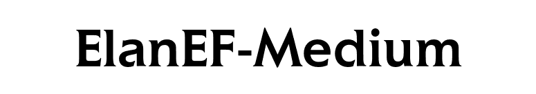 ElanEF-Medium font preview
