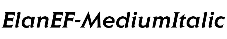ElanEF-MediumItalic font preview