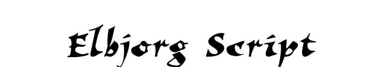 Elbjorg Script font preview