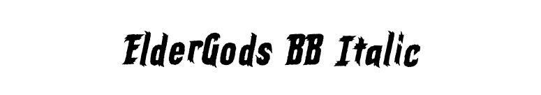 ElderGods BB Italic font preview