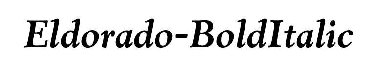 Eldorado-BoldItalic font preview