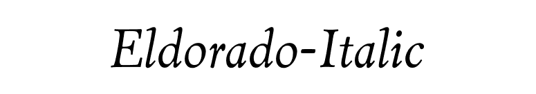 Eldorado-Italic font preview