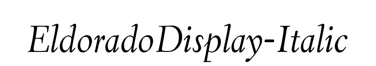 EldoradoDisplay-Italic font preview