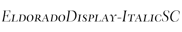 EldoradoDisplay-ItalicSC font preview