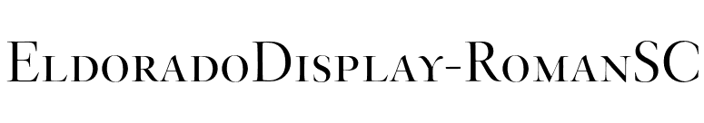 EldoradoDisplay-RomanSC font preview