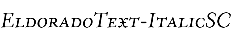 EldoradoText-ItalicSC font preview
