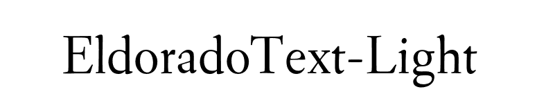 EldoradoText-Light font preview