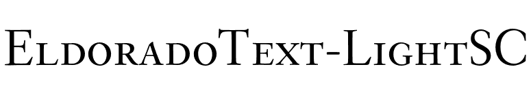 EldoradoText-LightSC font preview