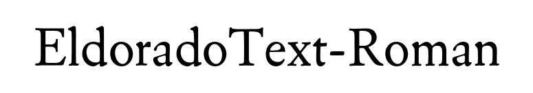 EldoradoText-Roman font preview