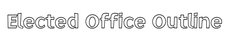 Elected Office Outline font preview