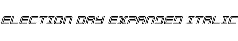 Election Day Expanded Italic font preview