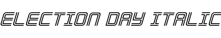Election Day Italic font preview