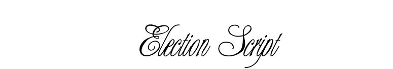 Election Script font preview