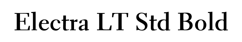 Electra LT Std Bold font preview
