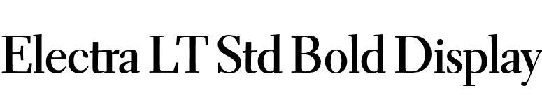 Electra LT Std Bold Display font preview