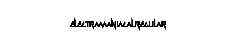 Electramaniacal Regular font preview