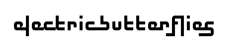 Electric Butterflies
 font preview