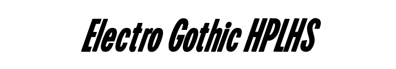 Electro Gothic HPLHS font preview